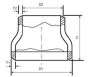 réducteur concentrique d'acier au carbone
