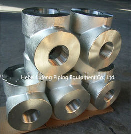 carbon steel / stainless steel female connection reducing pipe fitting tee