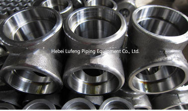 carbon steel / stainless steel female connection reducing pipe fitting tee